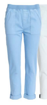 Isabella Cotton Pant - Sky