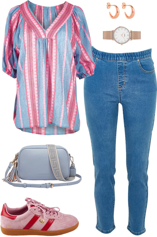 Outfit - Berry Stripe Vibes