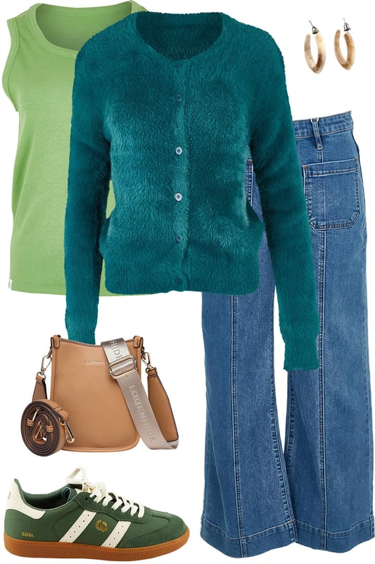 Outfit - Mix Of Green Textures