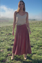 Love By Candlelight Velvet Skirt – Dustyrose