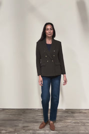 The Classic Double Breasted Blazer – Olive