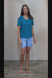 The Weekender Chambray Short - Blue