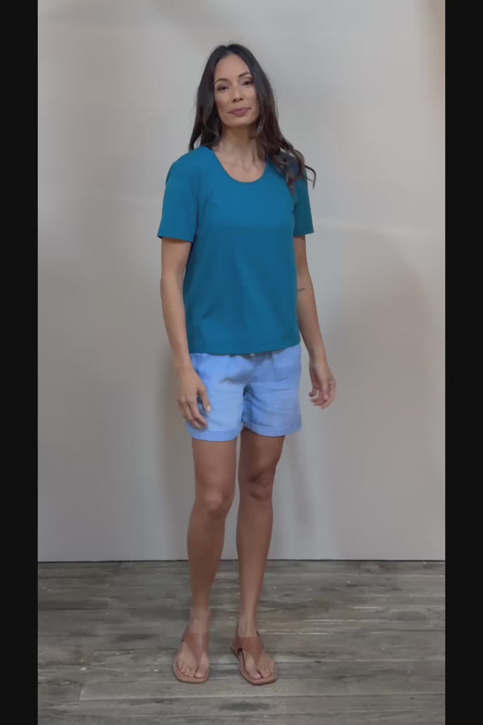 The Weekender Chambray Short - Blue