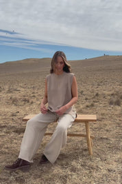 Found My Friend Recycled Knit Vest - Fawn