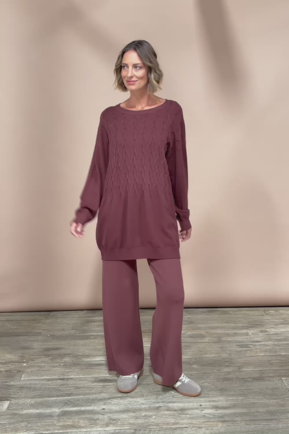Samira Relaxed Knit - Mahogany