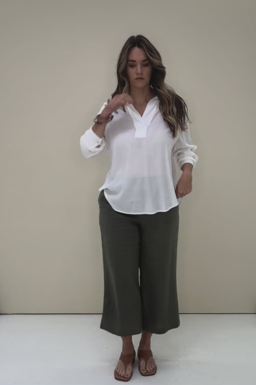 Belle Easy Wear Every Wear Blouse - White