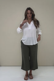 Belle Easy Wear Every Wear Blouse - White
