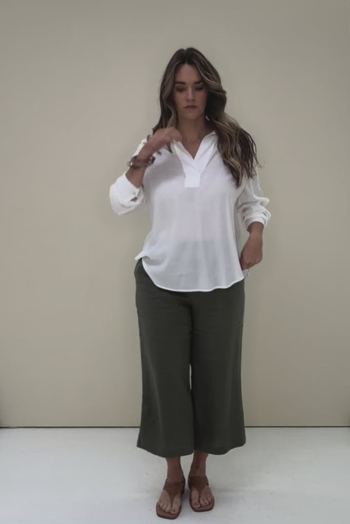 Belle Easy Wear Every Wear Blouse - White