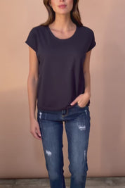 The Drape Tee - Navy