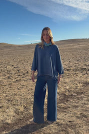 Easy Does It Knit Top - Denim