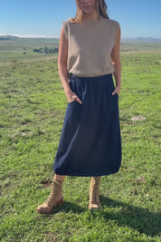 Bubble Delight Pull On Denim Skirt – Darkdenim