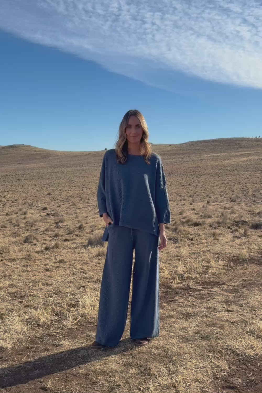 Easy Does It Knit Pants - Denim