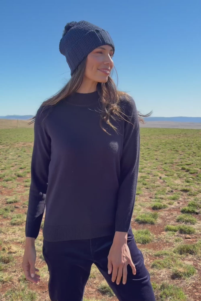 The Super Soft Knit Skivvy – Navy