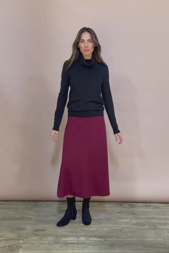 The Fit And Flare Ponte Skirt - Cognac