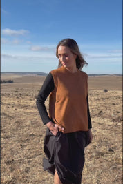 Found My Friend Recycled Knit Vest - Ochre