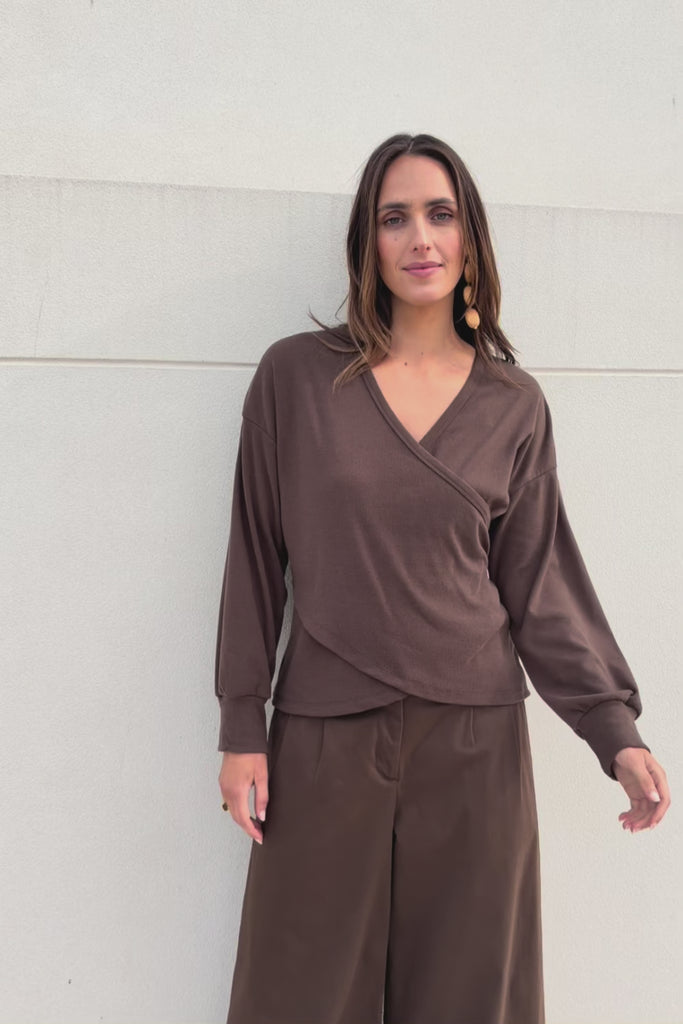 Cross My Heart Sweater – Chocolate