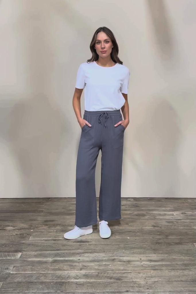 The Must Have Linen Look Pull on Pant - Denim