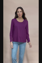 The Classic Long Sleeve Tee - Plum