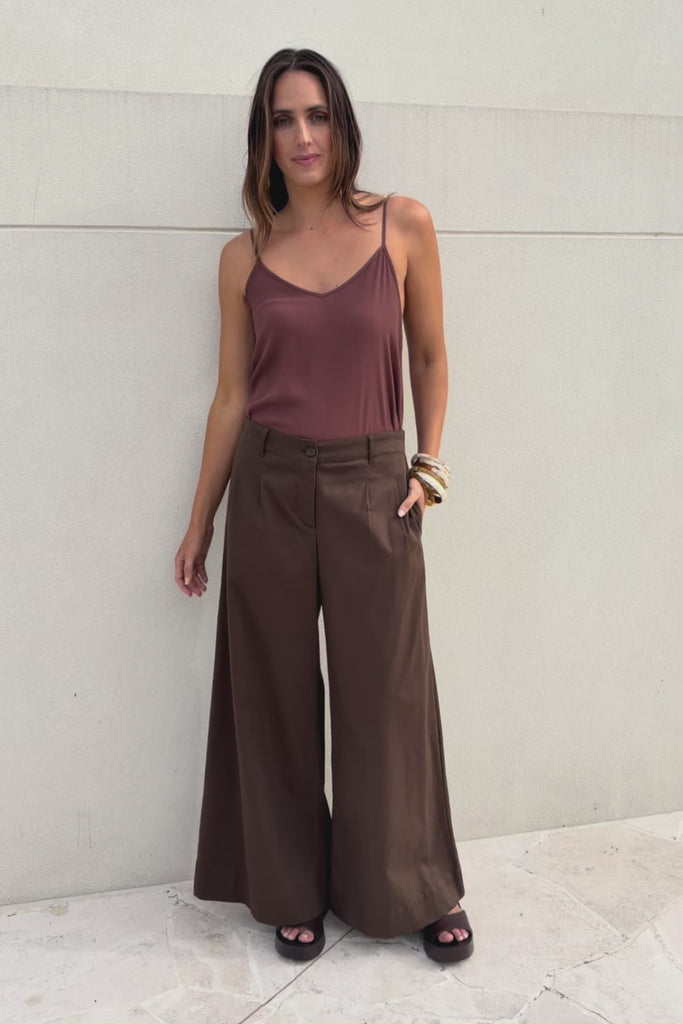 Need You In My Life Cotton Pants - Chocolate