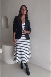 Cotton Linen Blazer - Black
