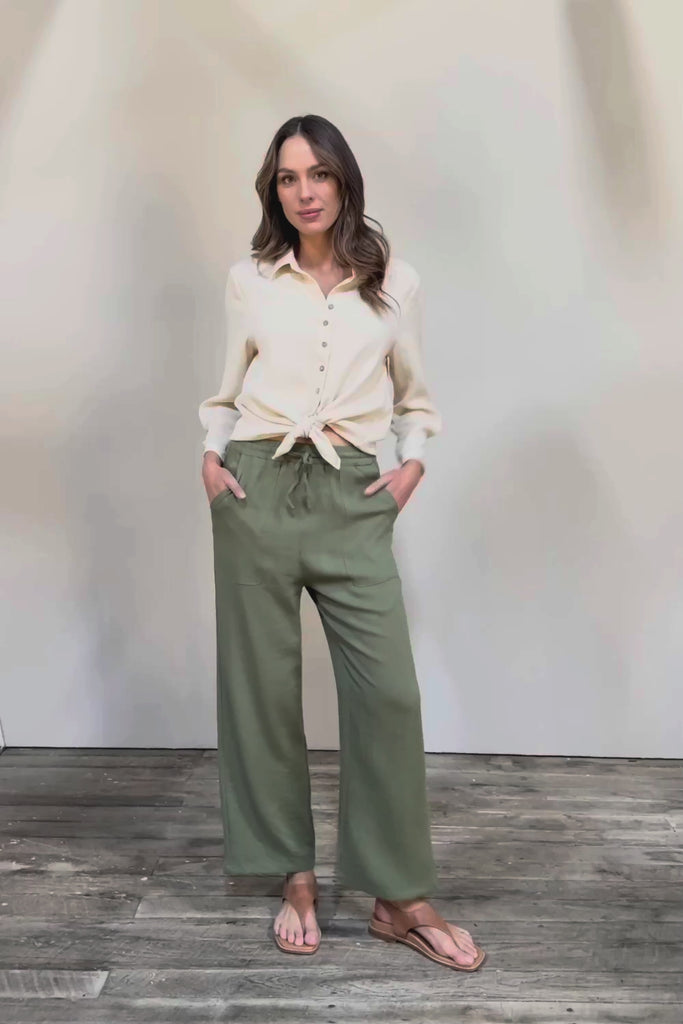 The Must Have Linen Look Pull on Pant - Kkahi