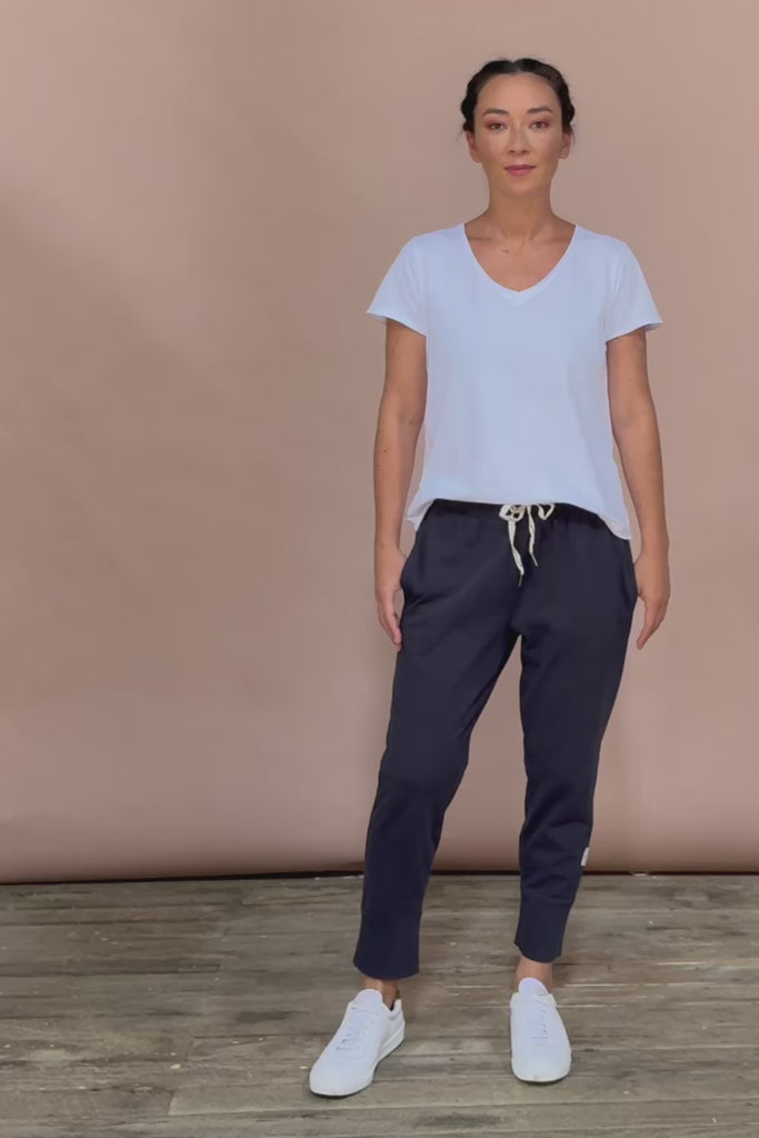Fundamental Brunch Cotton Pant - Navy