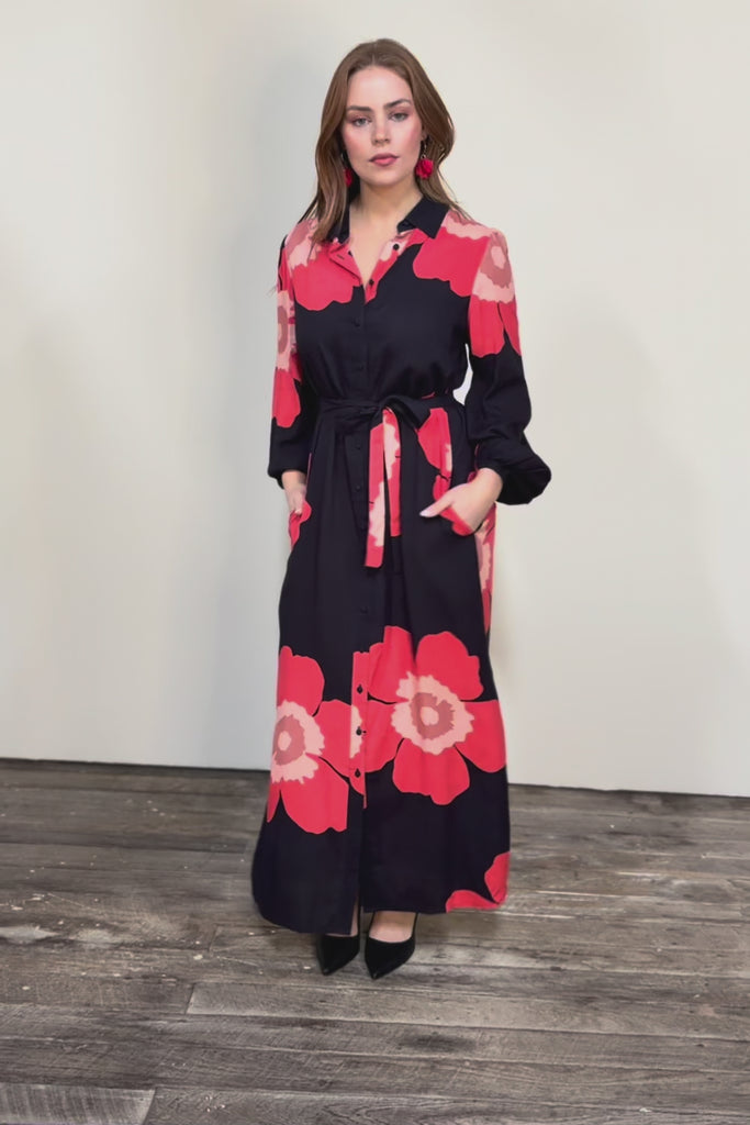 Lucy Maxi Shirt Dress – Boldflower
