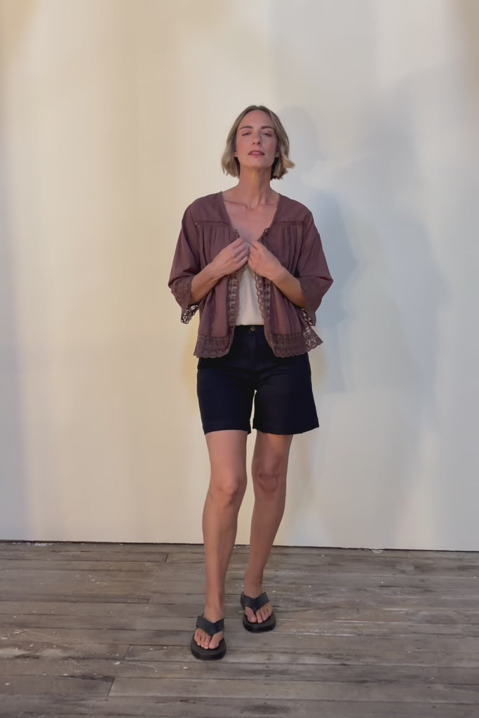 Spring Day Throw – Chocolate