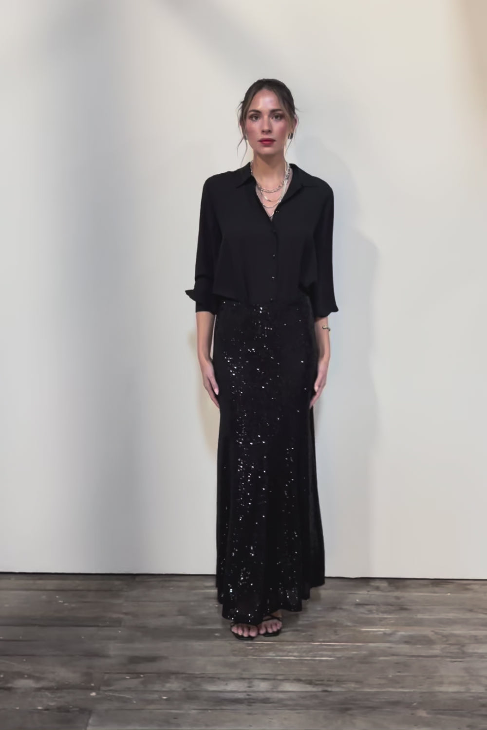 Remy Sequin Skirt – Black