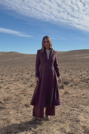 Meet Me At Midnight Longline Ponte Coat - Chocolate