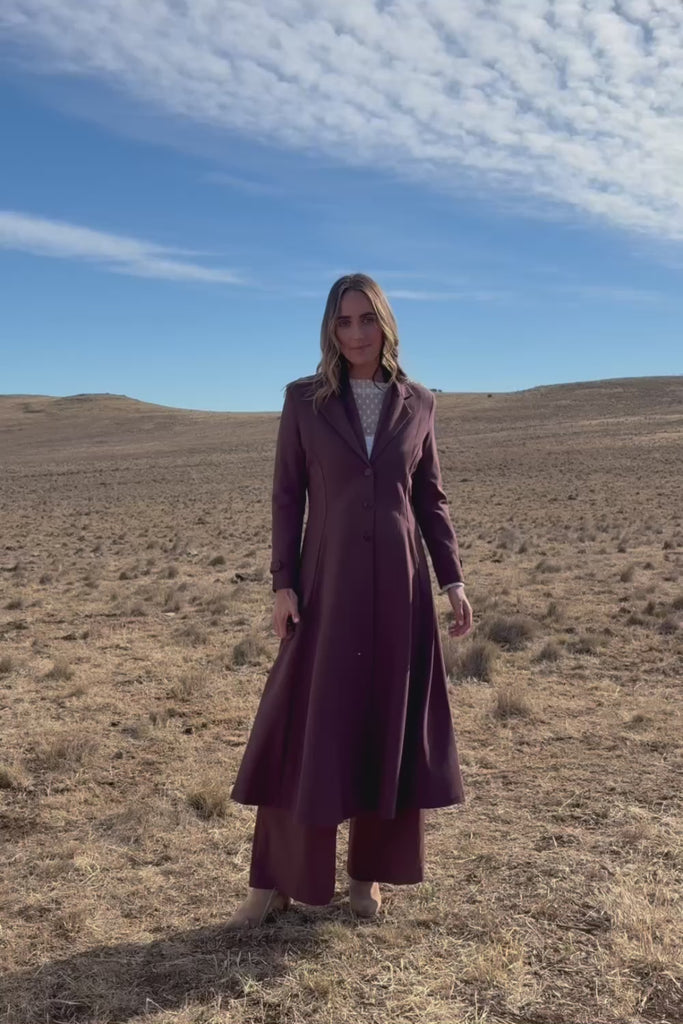 Meet Me At Midnight Longline Ponte Coat - Chocolate