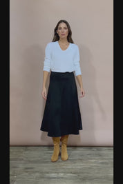 The Luxe Faux Suede Skirt - Black