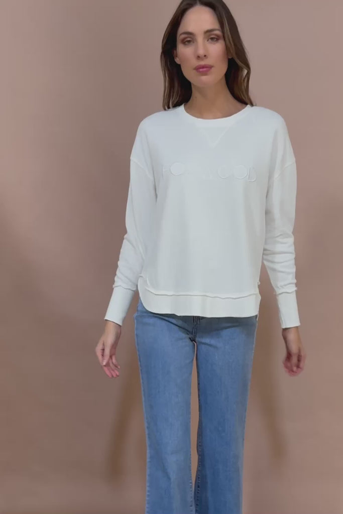Elements Simplified Cotton Crew - Ecru
