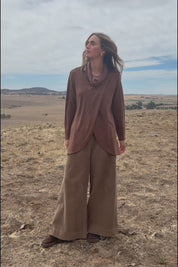 Crossing The Plains Snuggle Jumper - Chocolate