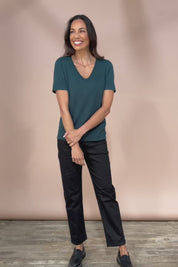 The Transeasonal Short Sleeve Jumper - Peacock