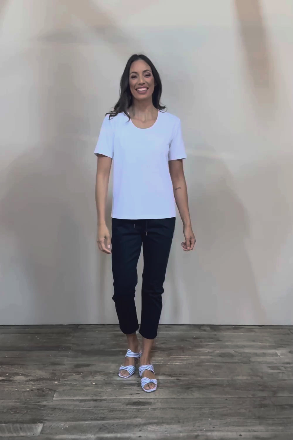 The Classic Cotton Blend Short Sleeve Tee - White