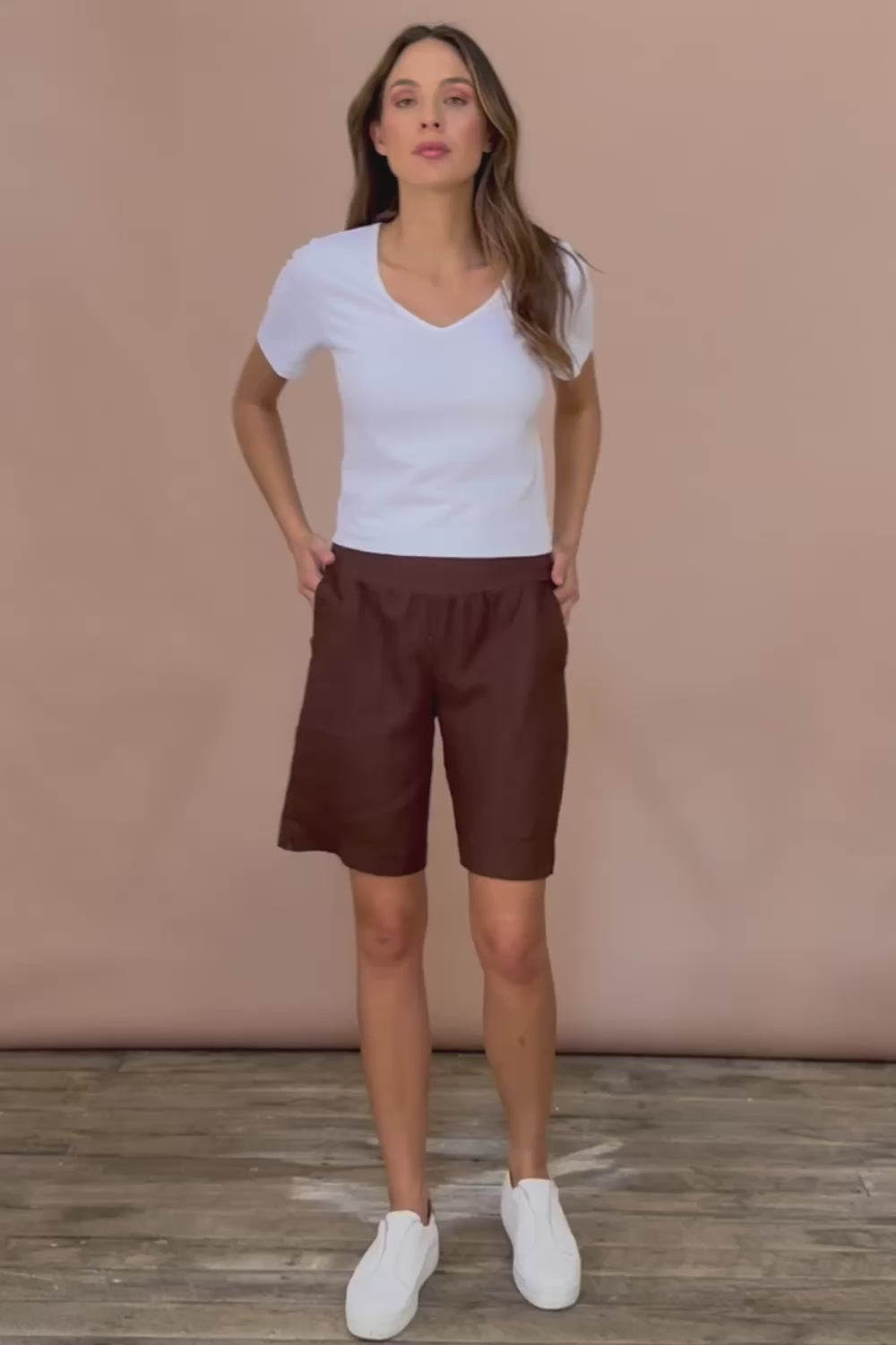 Jersey Waist Linen Short - Koko