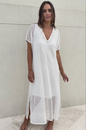 Wear Your Own Way Cotton Blend Maxi Dress – White