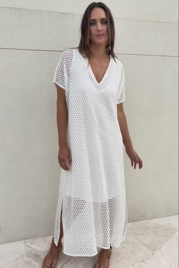 Wear Your Own Way Cotton Blend Maxi Dress – White