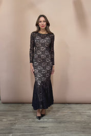 Claire Lace Dress - Black