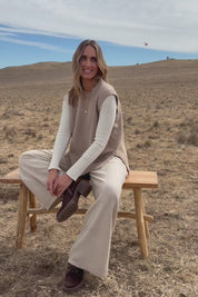 Found My Friend Recycled Knit Vest - Fawn