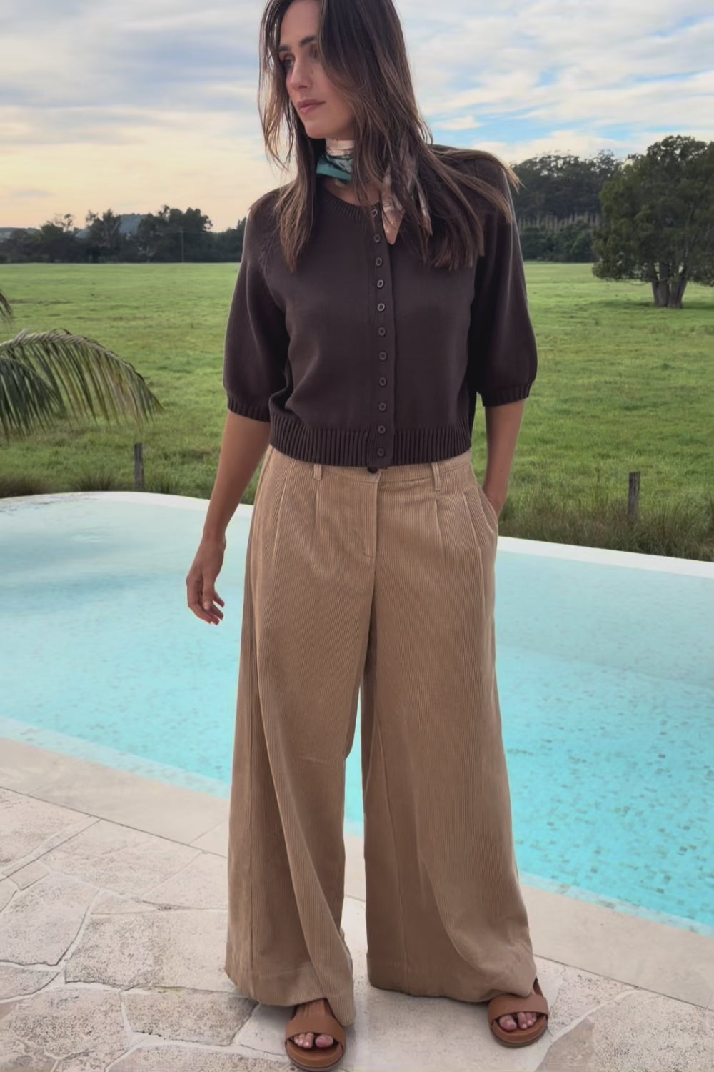 Need You In My Life Cotton Cord Pants – Sand