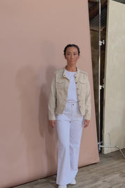 Military Denim Jacket - Natural