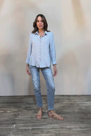 The Must Have Linen Look Shirt - Iceblue