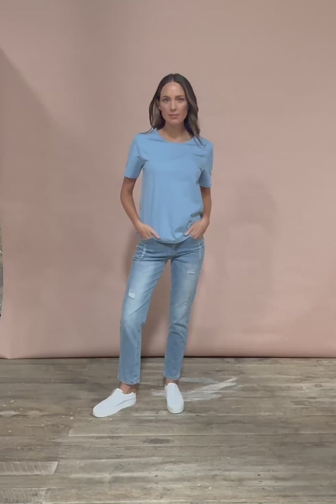 The Keepers Tee - Dustyblue