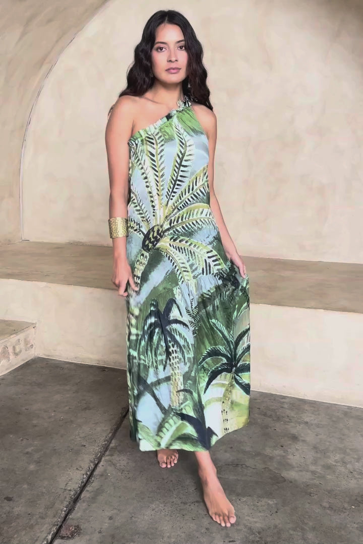 Palm Cove One Shoulder Dress - Tropical