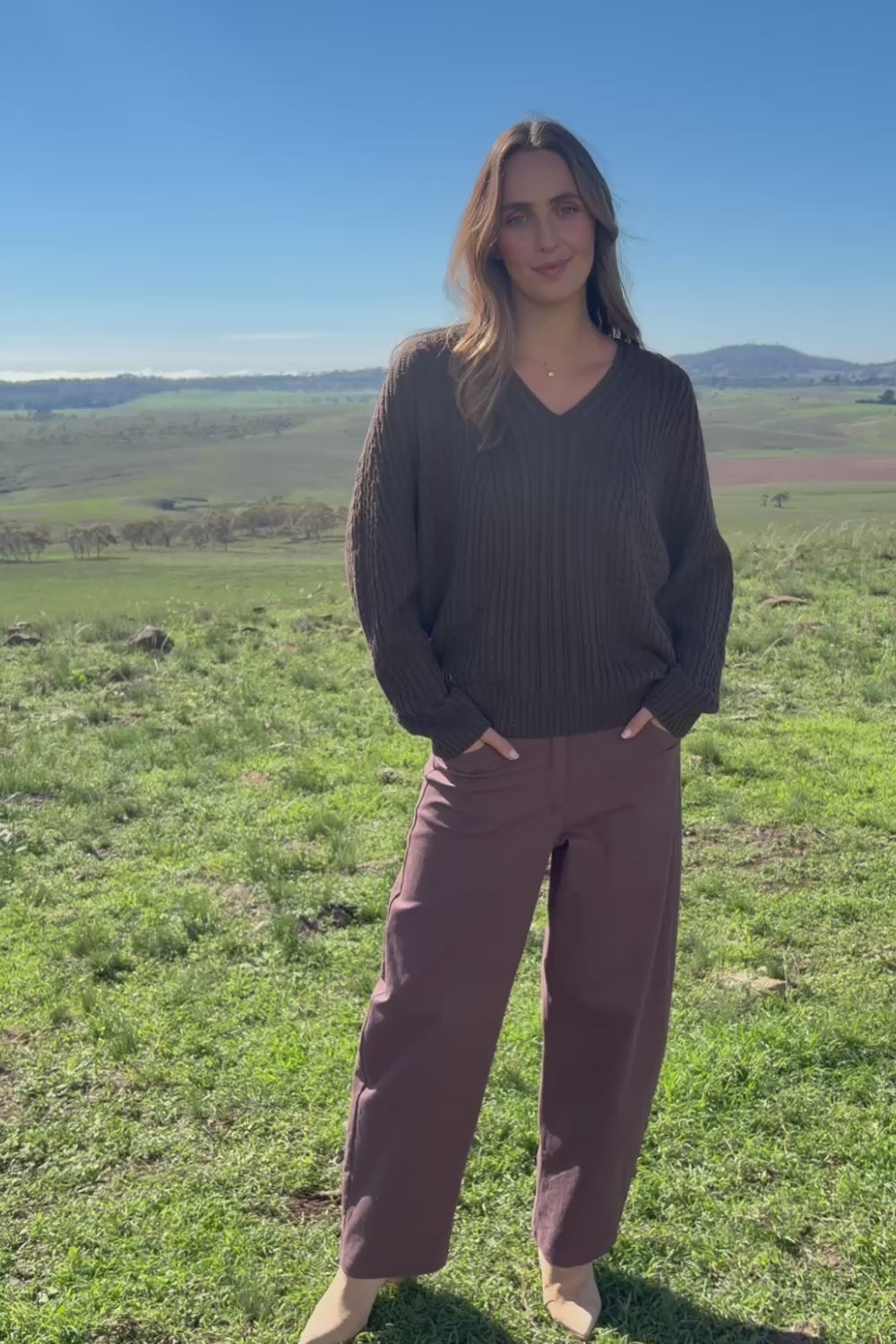 Ready And Cable Seamless Jumper – Chocolate