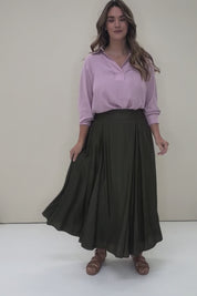 Belle Easy Wear Every Wear Skirt – Khaki