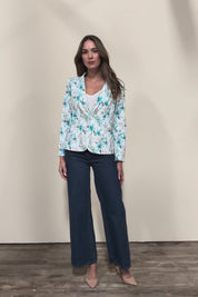 The Printed Stretch Pocket Blazer – Aquafleur