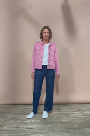 Retro Denim Jacket - Pink